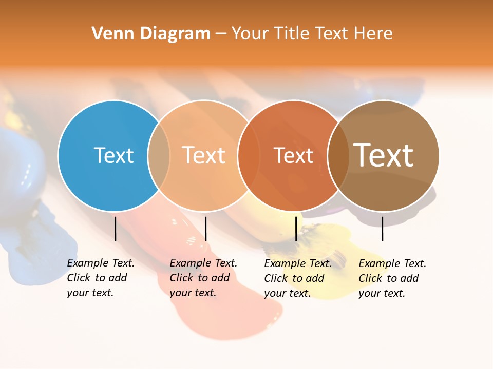 A Child's Hand With Colorful Paint On It PowerPoint Template