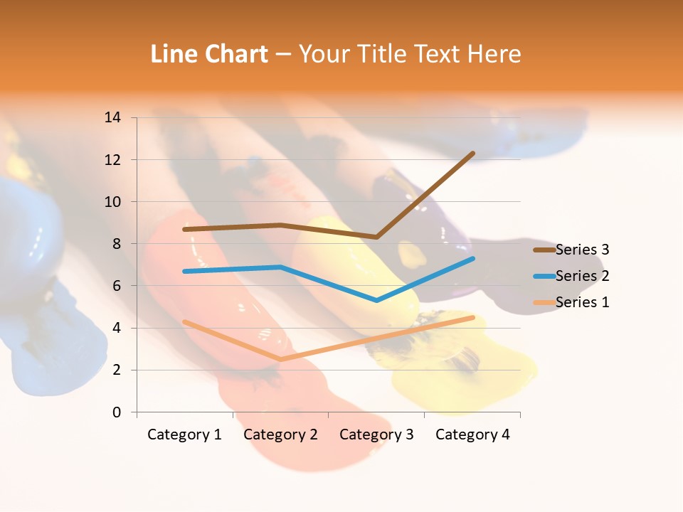 A Child's Hand With Colorful Paint On It PowerPoint Template