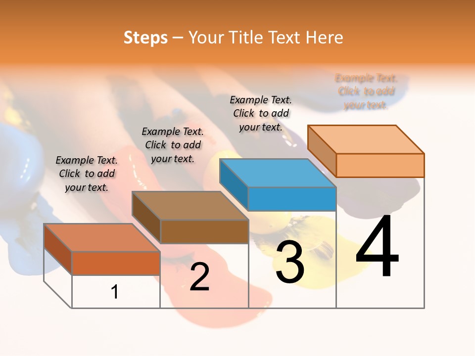 A Child's Hand With Colorful Paint On It PowerPoint Template