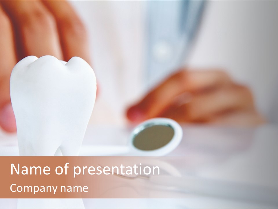 Dental Premolar White PowerPoint Template