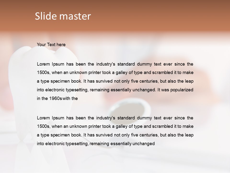 Dental Premolar White PowerPoint Template