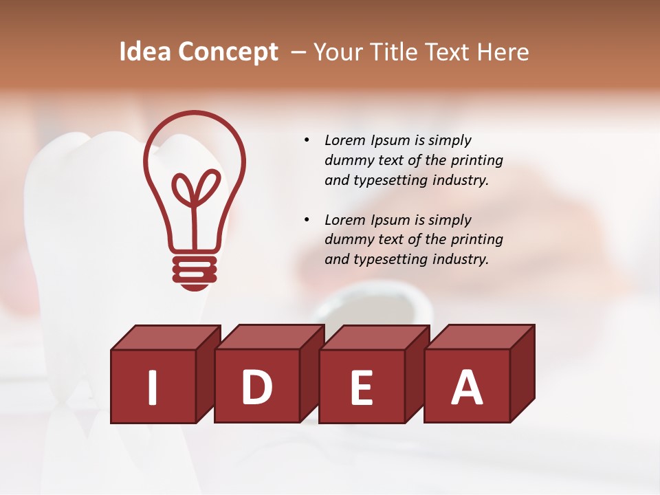 Dental Premolar White PowerPoint Template