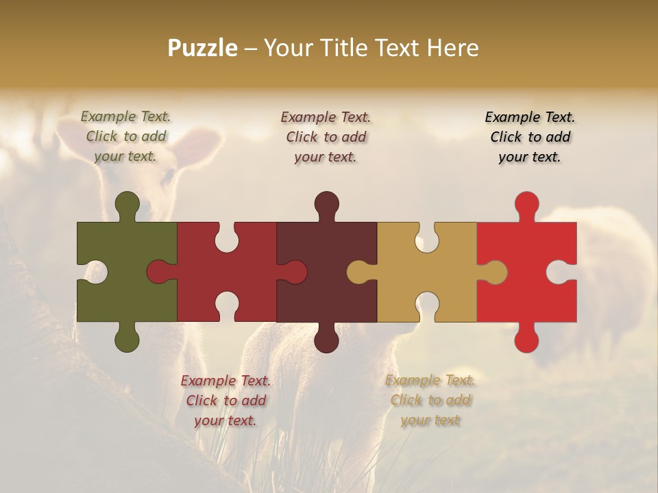 Farm Spring Lambs PowerPoint Template