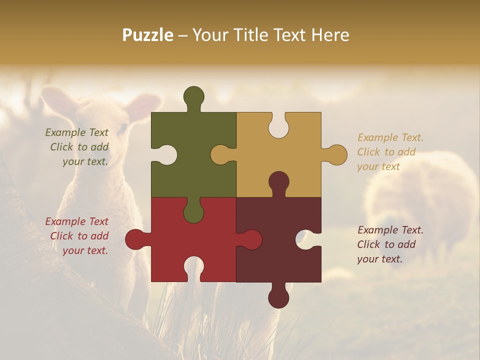 Farm Spring Lambs PowerPoint Template