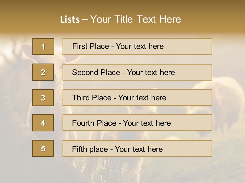 Farm Spring Lambs PowerPoint Template
