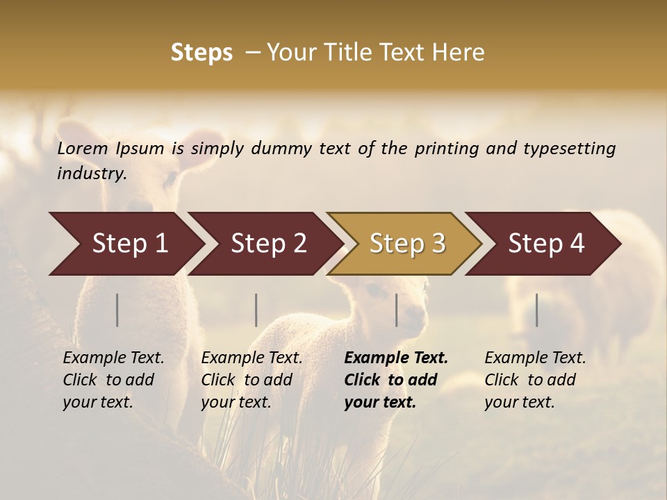 Farm Spring Lambs PowerPoint Template