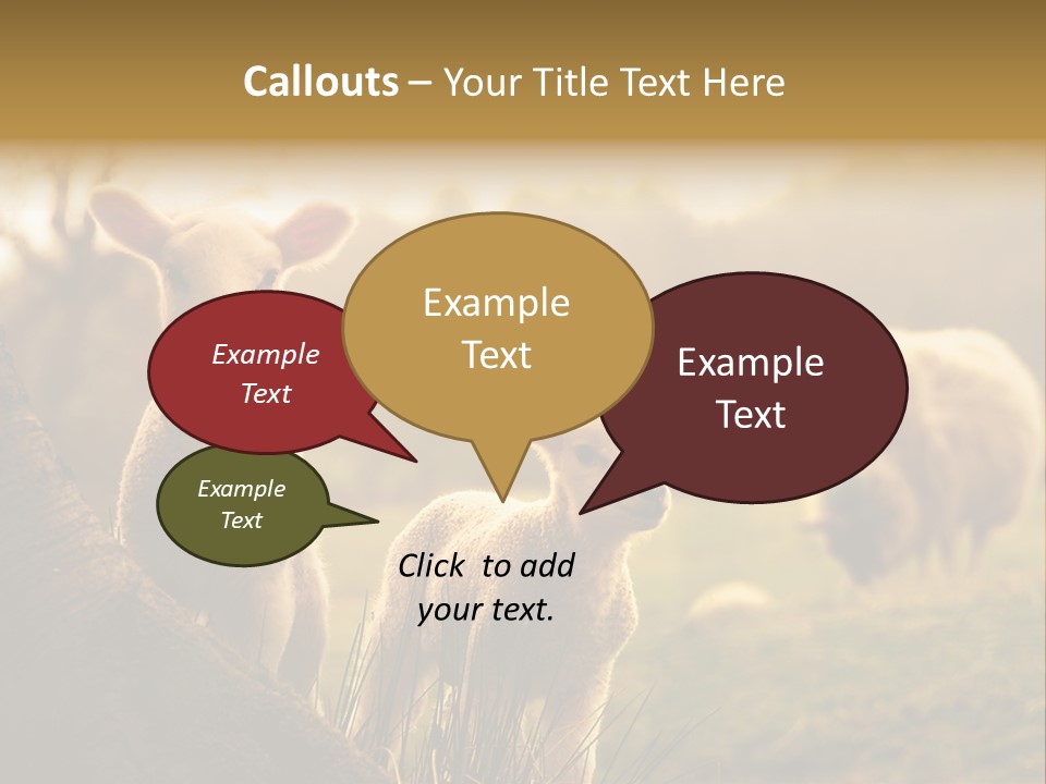 Farm Spring Lambs PowerPoint Template