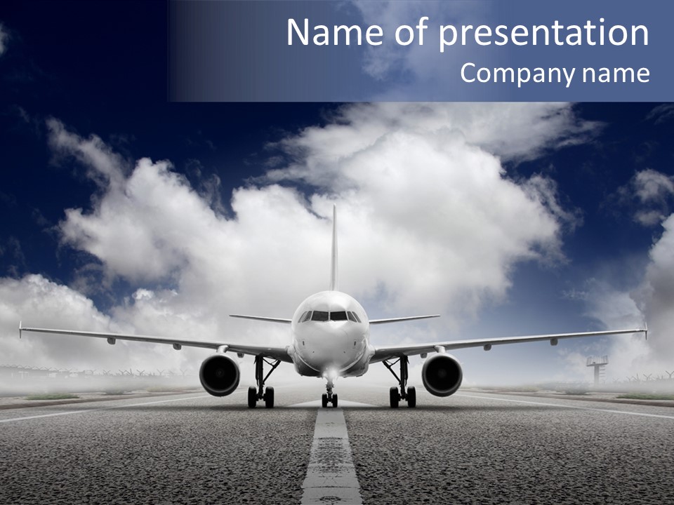 Airport Jet Travel PowerPoint Template
