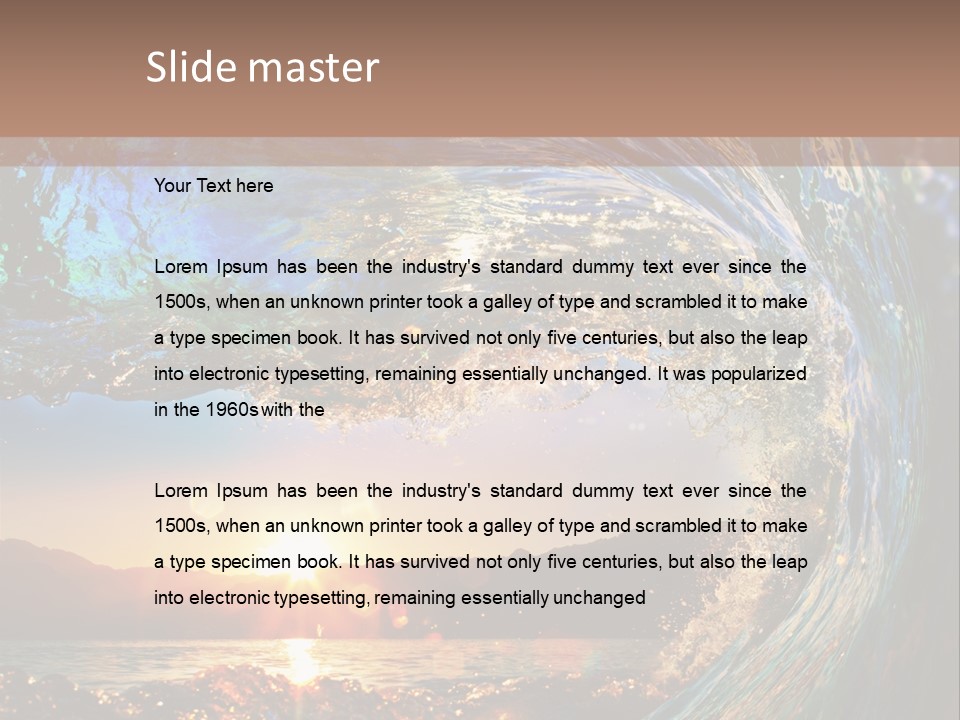 Blue Wet Color PowerPoint Template