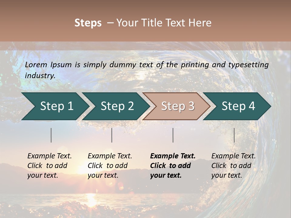 Blue Wet Color PowerPoint Template