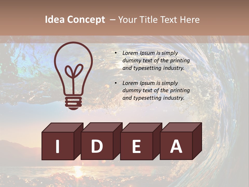 Blue Wet Color PowerPoint Template