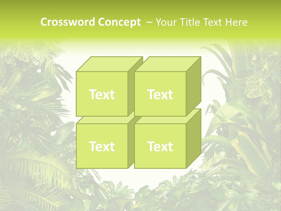 Tropical Plants Garden Blank Space PowerPoint Template