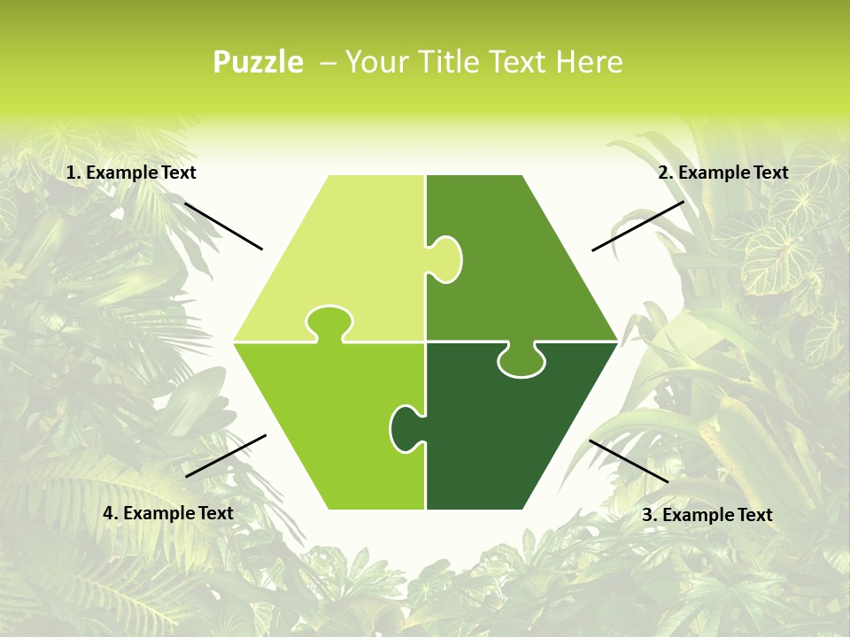 Tropical Plants Garden Blank Space PowerPoint Template