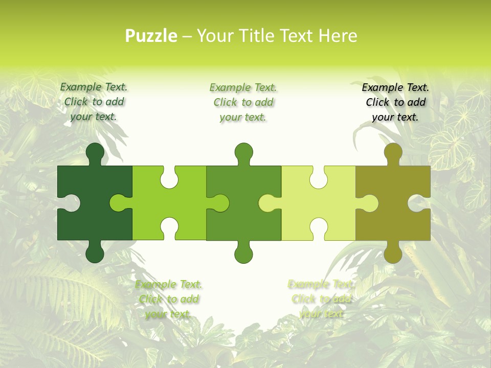 Tropical Plants Garden Blank Space PowerPoint Template