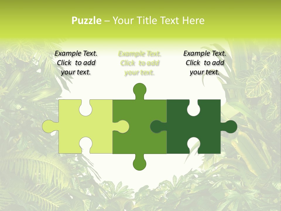 Tropical Plants Garden Blank Space PowerPoint Template