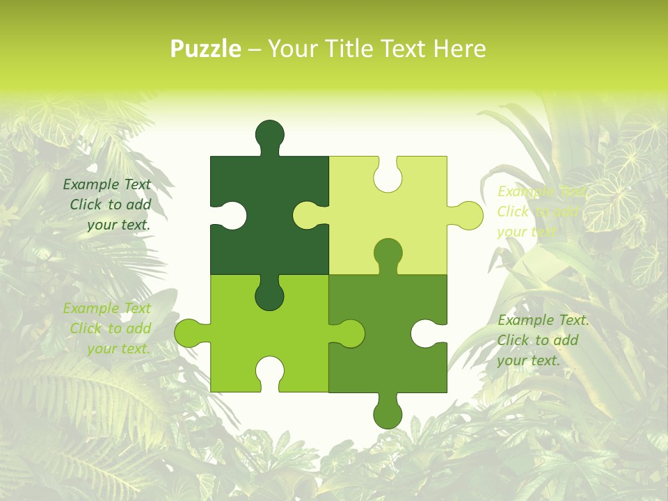 Tropical Plants Garden Blank Space PowerPoint Template