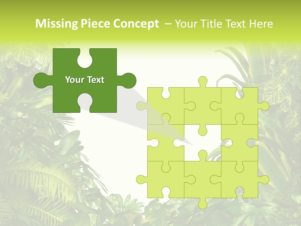Tropical Plants Garden Blank Space PowerPoint Template