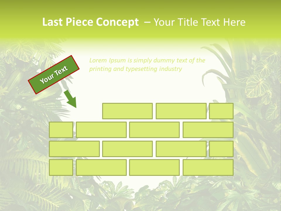 Tropical Plants Garden Blank Space PowerPoint Template