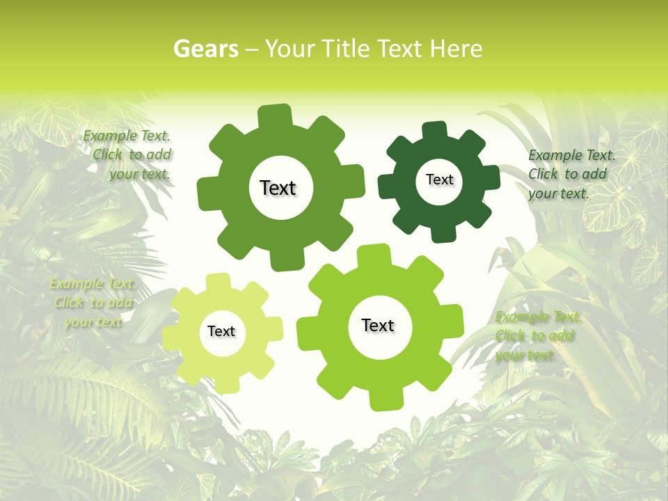 Tropical Plants Garden Blank Space PowerPoint Template