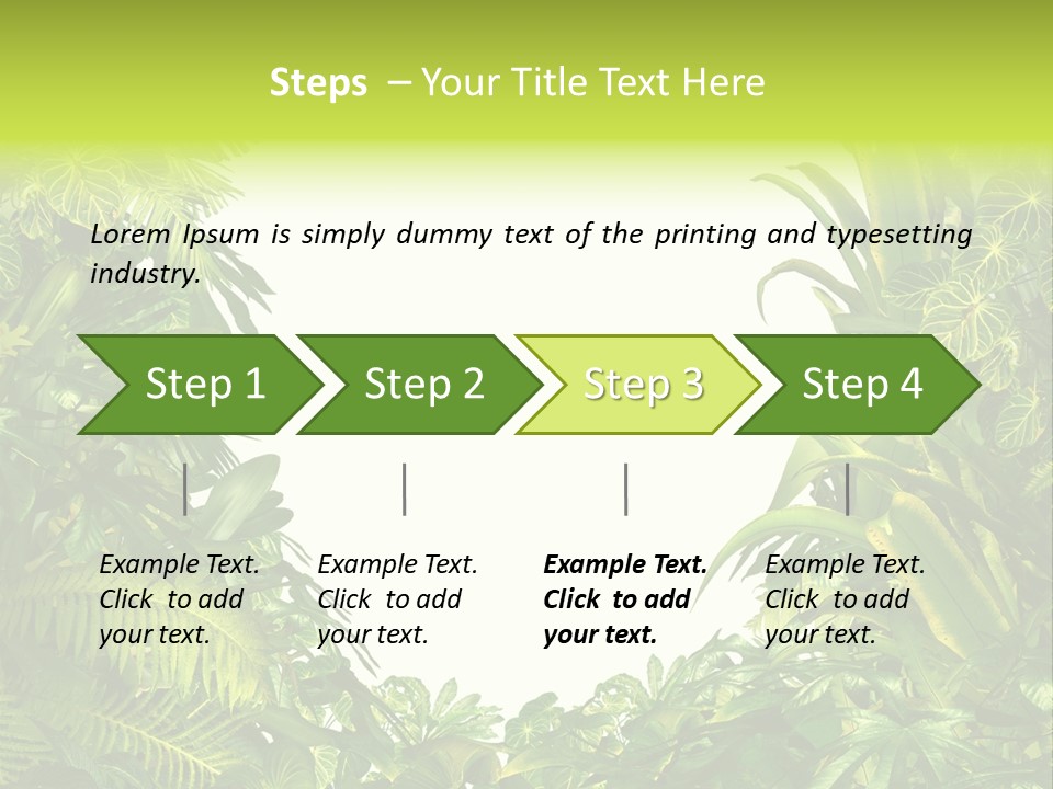Tropical Plants Garden Blank Space PowerPoint Template