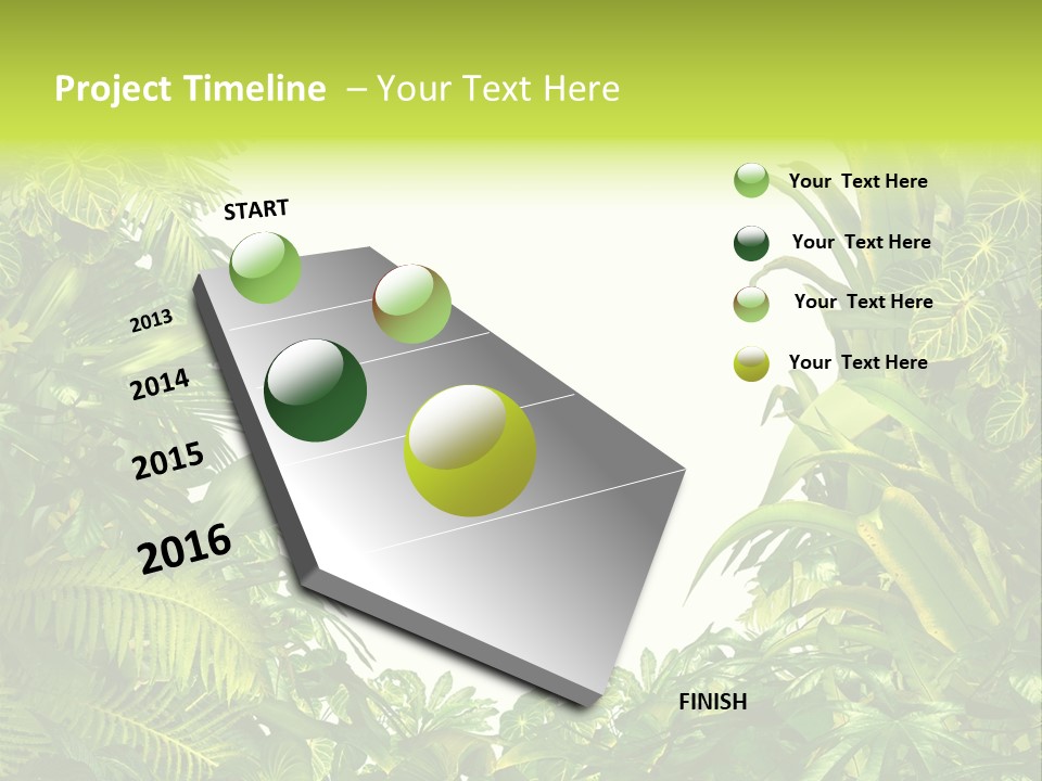 Tropical Plants Garden Blank Space PowerPoint Template