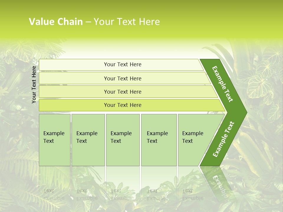 Tropical Plants Garden Blank Space PowerPoint Template