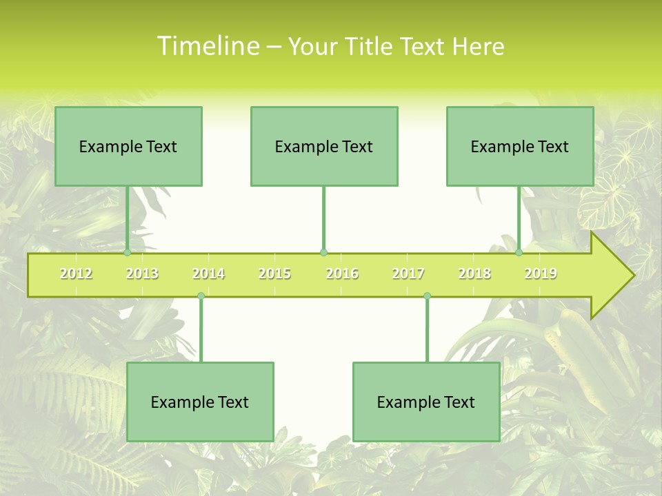 Tropical Plants Garden Blank Space PowerPoint Template