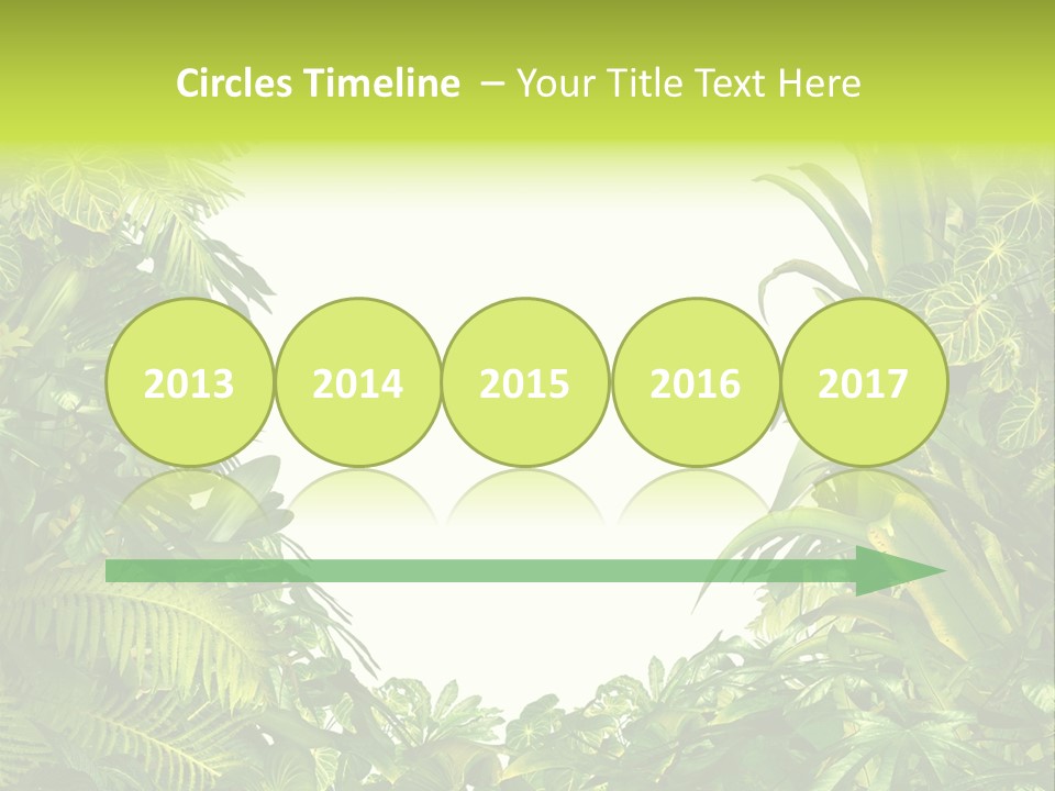 Tropical Plants Garden Blank Space PowerPoint Template