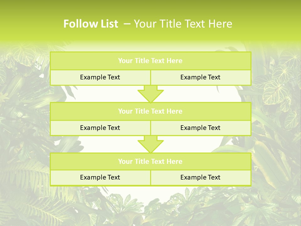Tropical Plants Garden Blank Space PowerPoint Template