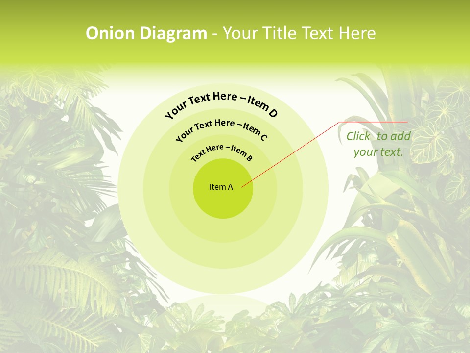 Tropical Plants Garden Blank Space PowerPoint Template