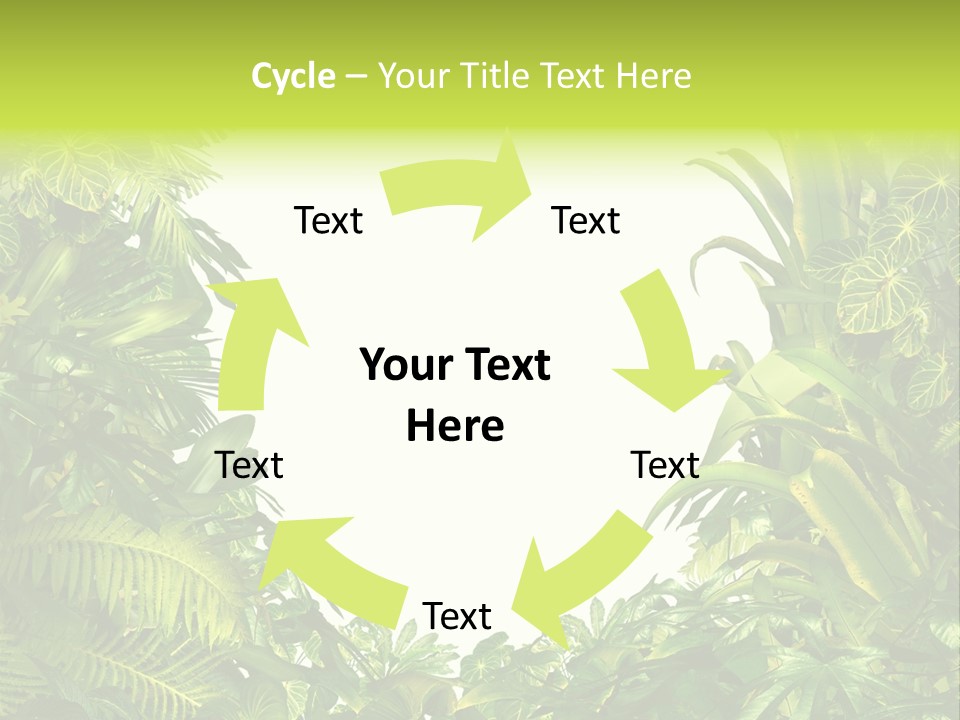 Tropical Plants Garden Blank Space PowerPoint Template