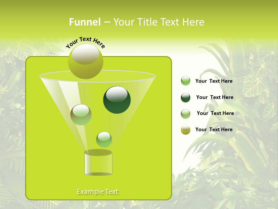 Tropical Plants Garden Blank Space PowerPoint Template