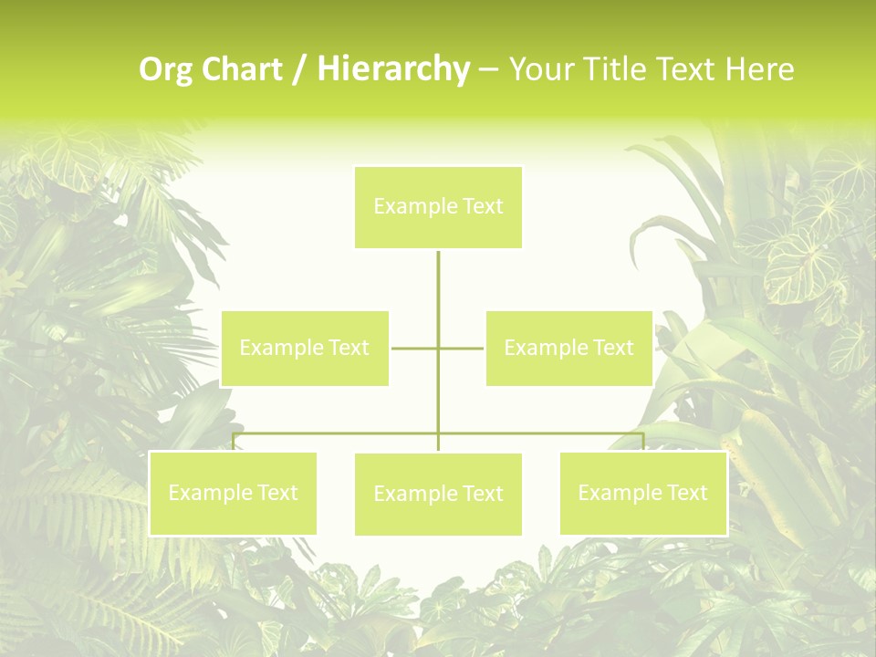 Tropical Plants Garden Blank Space PowerPoint Template