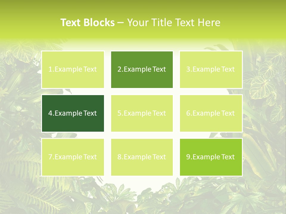 Tropical Plants Garden Blank Space PowerPoint Template