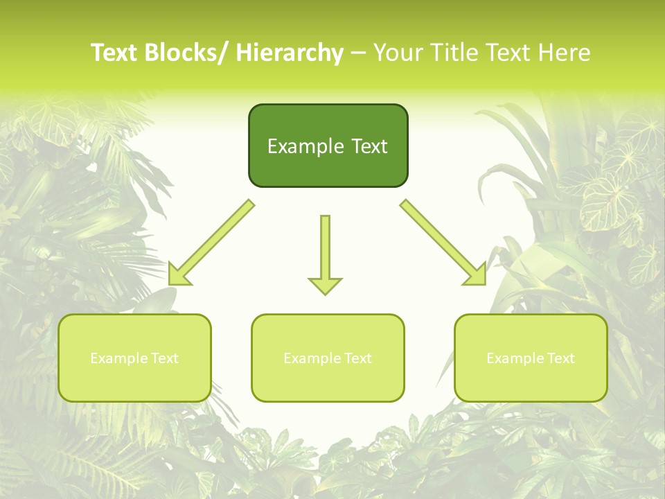 Tropical Plants Garden Blank Space PowerPoint Template