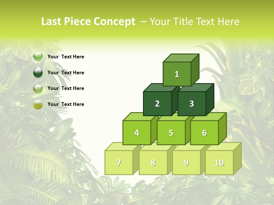 Tropical Plants Garden Blank Space PowerPoint Template