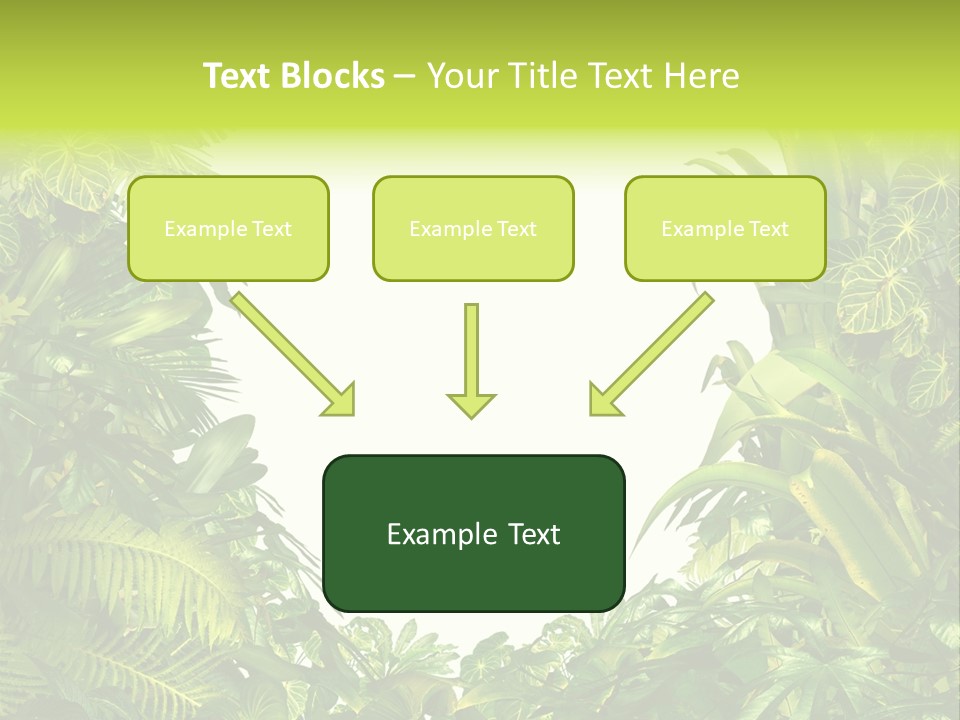 Tropical Plants Garden Blank Space PowerPoint Template