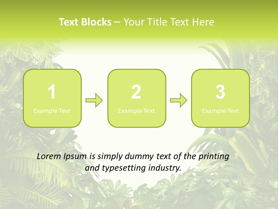 Tropical Plants Garden Blank Space PowerPoint Template