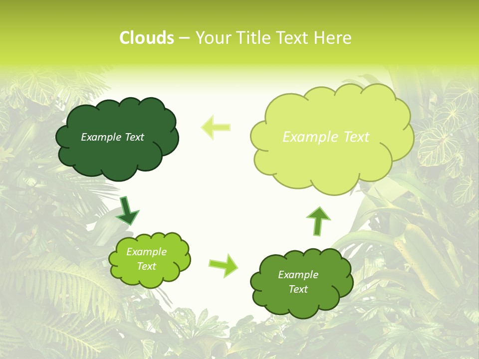 Tropical Plants Garden Blank Space PowerPoint Template
