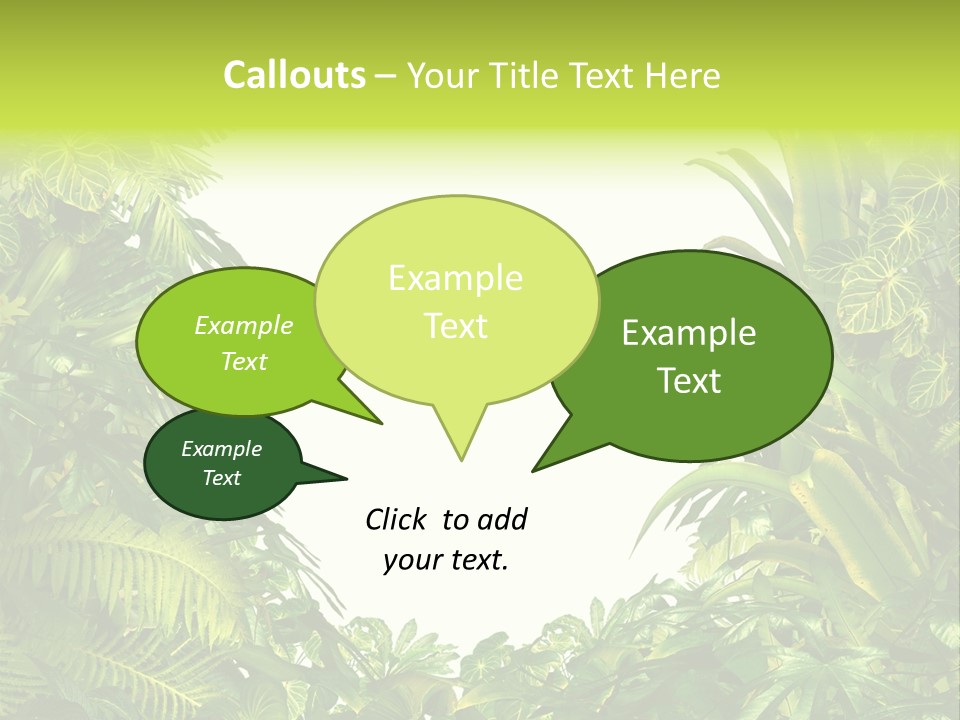 Tropical Plants Garden Blank Space PowerPoint Template