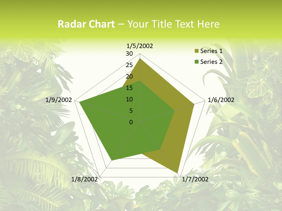Tropical Plants Garden Blank Space PowerPoint Template
