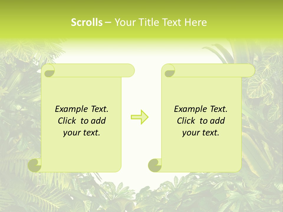 Tropical Plants Garden Blank Space PowerPoint Template