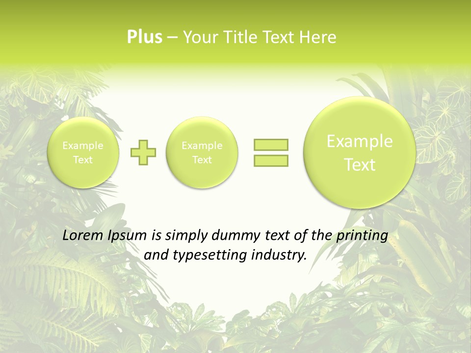 Tropical Plants Garden Blank Space PowerPoint Template