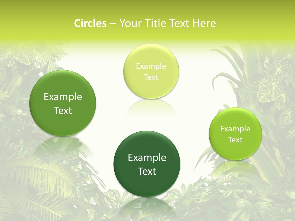 Tropical Plants Garden Blank Space PowerPoint Template