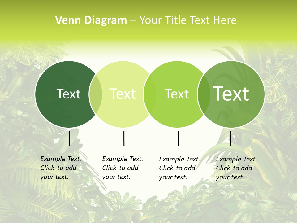 Tropical Plants Garden Blank Space PowerPoint Template