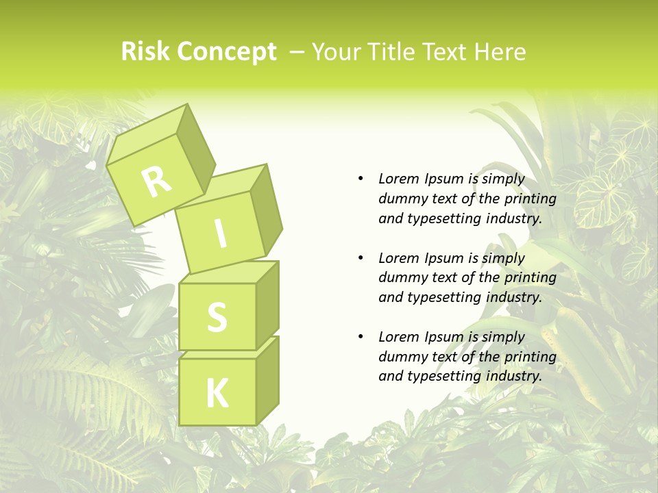 Tropical Plants Garden Blank Space PowerPoint Template