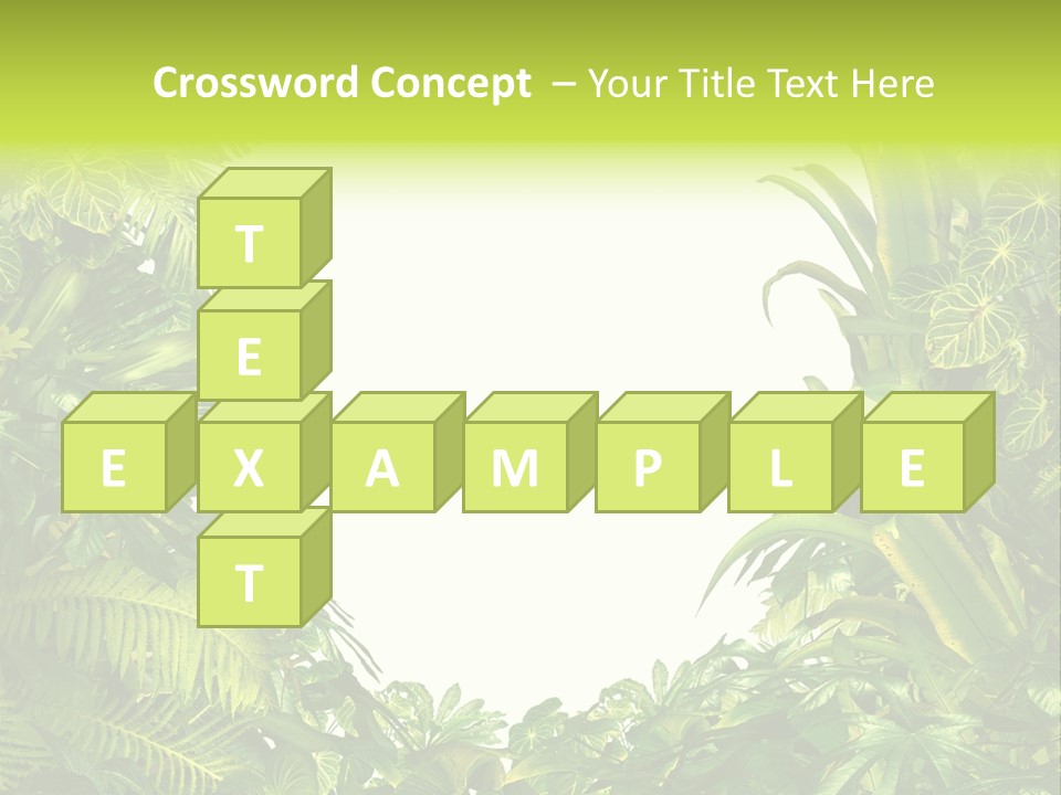 Tropical Plants Garden Blank Space PowerPoint Template