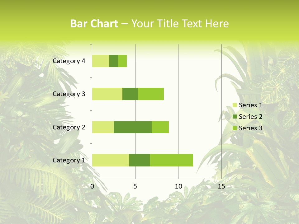 Tropical Plants Garden Blank Space PowerPoint Template