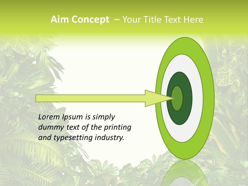 Tropical Plants Garden Blank Space PowerPoint Template