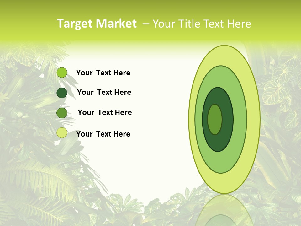 Tropical Plants Garden Blank Space PowerPoint Template